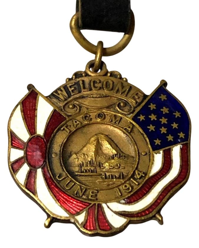 1914 Visit of H.I.J.M. Ships Adzuma & Asama Visit to Tacoma Commemorative Watch Fob.jpg