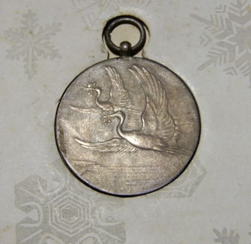 1925 Silver Wedding Anniversary of the Emperor Taisho Commemorative Watch Fob Silver version.jpg