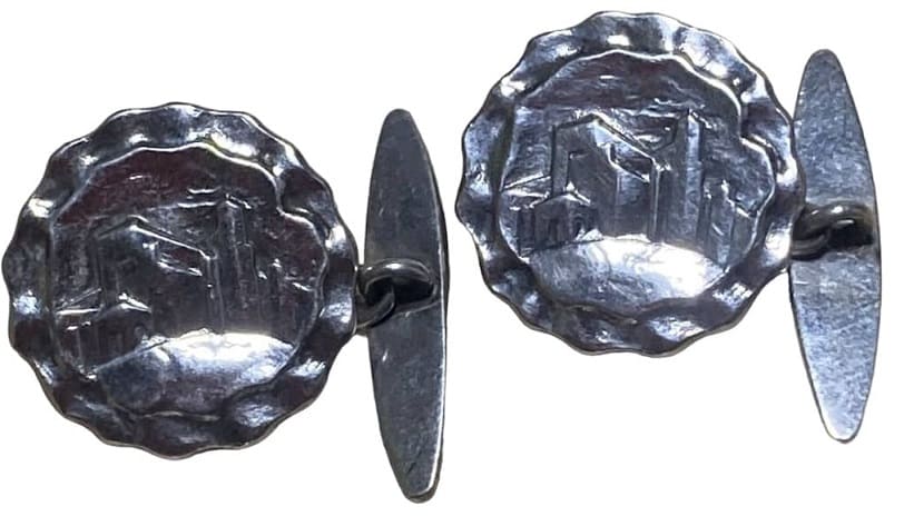 1936 Japanese-Manchukuo Soldiers Hall Opening Commemorative Cufflinks.jpg