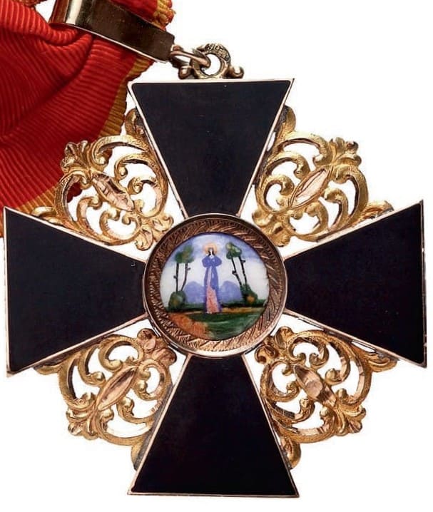 1st 2nd class St. Anna order cross of black flat enamel from 1908+ time period.jpg
