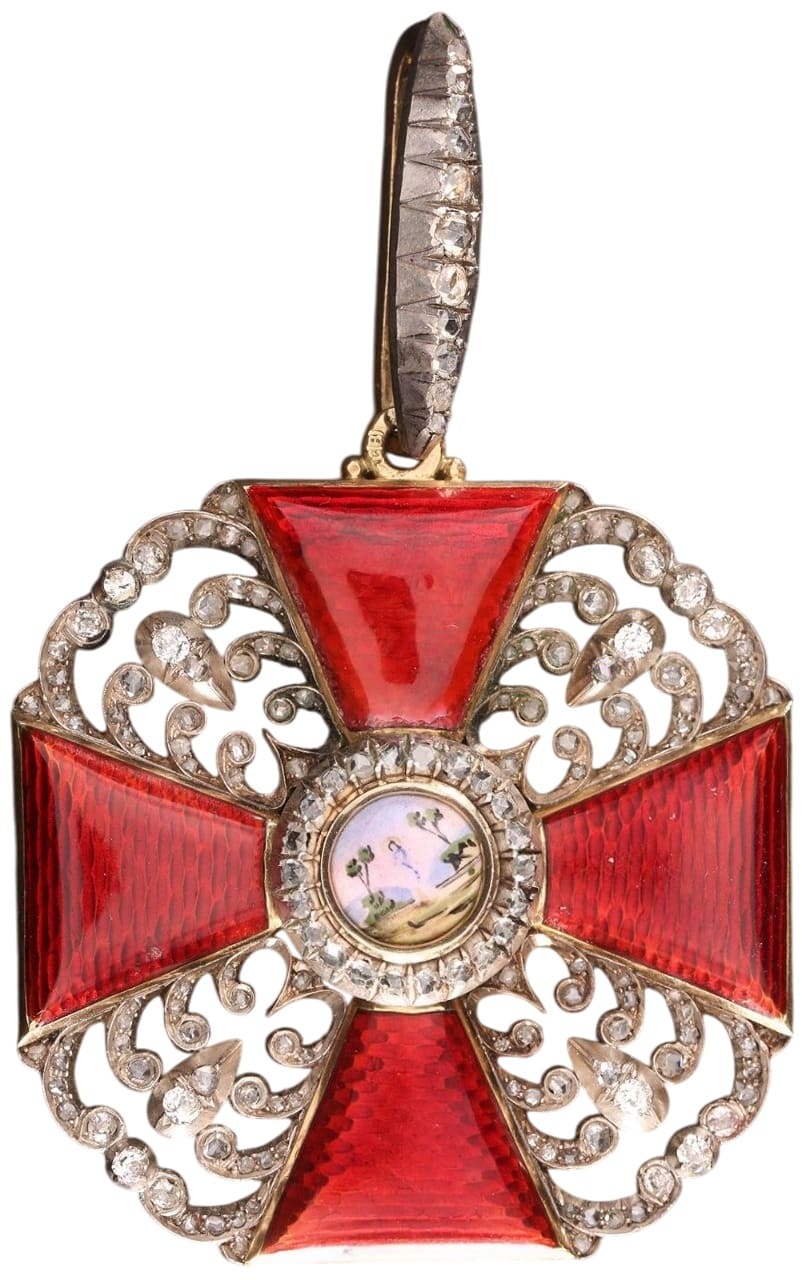 1st class  cross of Saint Anna order with diamonds CB.jpg