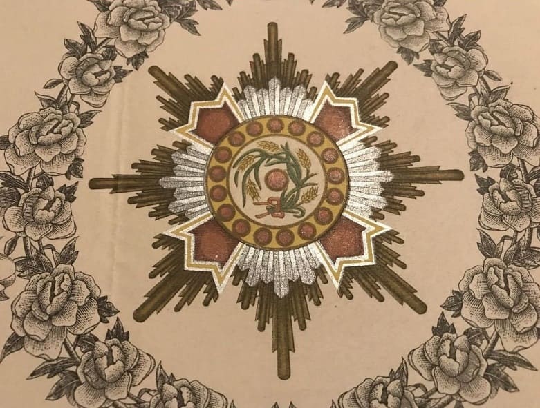 1st  class Order of Precious Brilliant Golden Grain Document.jpg