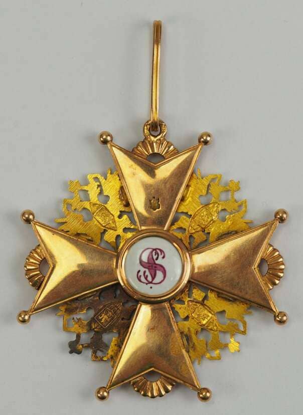1st  class Order of Saint Stanislaus made by Wilhelm Keibel WK.jpg