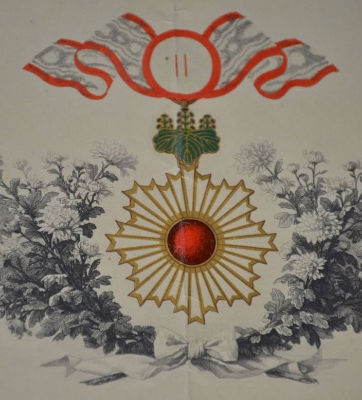 1st class Rising Sun order document issued  in 1904.jpg