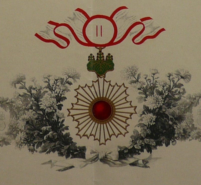 1st  class  Rising Sun order document issued in 1921 Jean Louis Barthou.jpg