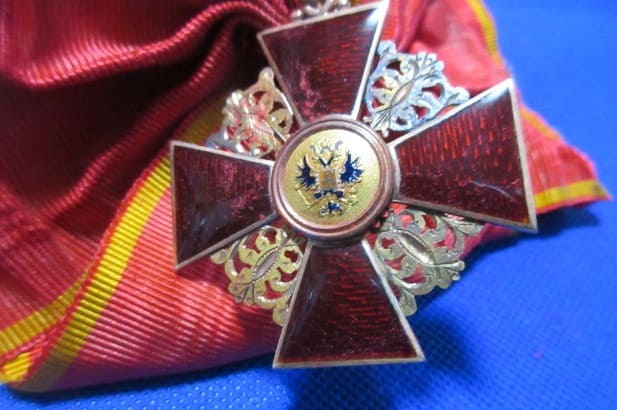1st class Saint  Anne Order for  Non-Christians of Admiral Togo Heihachiro.jpg