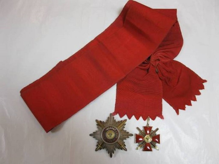 1st class St.Anna  Order for Non-Christians with swords awarded to General Masataro Fukuda.jpg