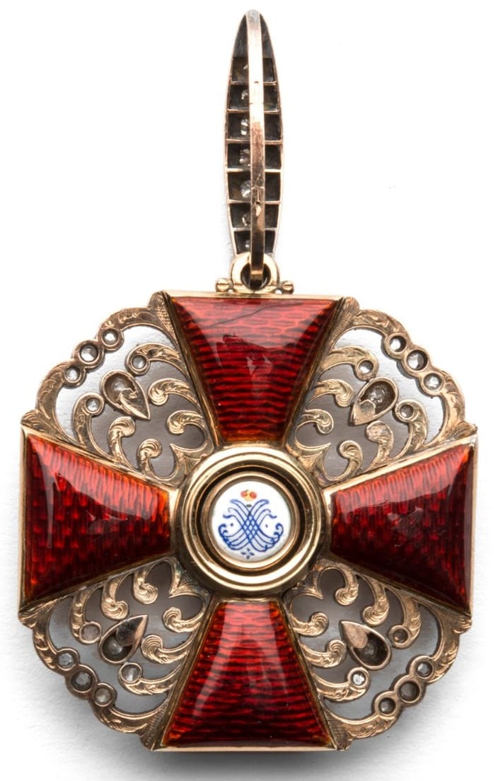 2nd class cross of Saint Anna order with diamonds CB.jpg
