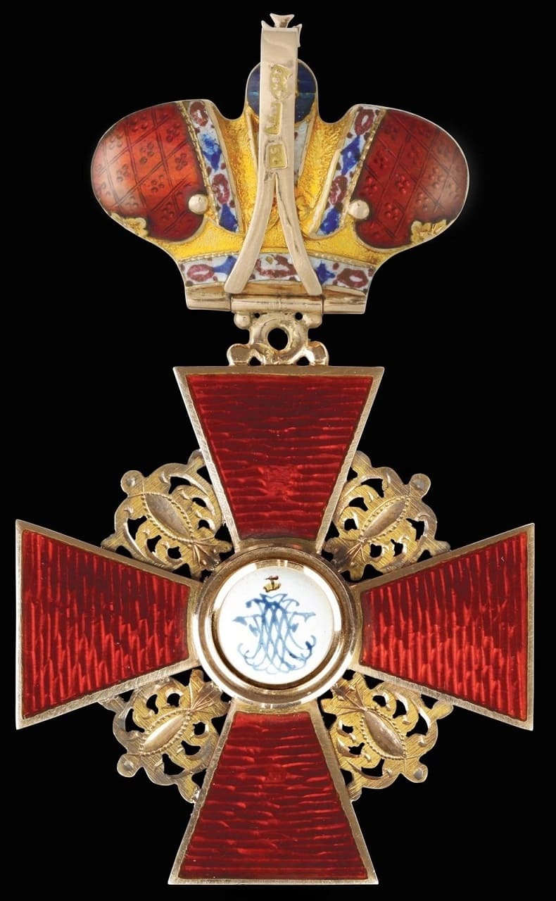 2nd class  Order of Saint Anna with Imperial Crown made by Johann Wilhelm Keibel.jpg