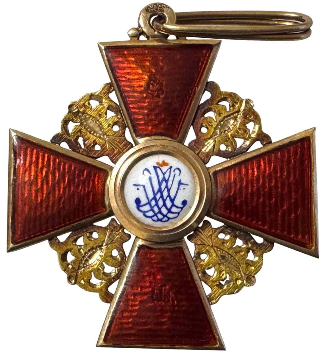 2nd class St.Аnna order with swords of early  iconography made by Albert  Keibel.jpg