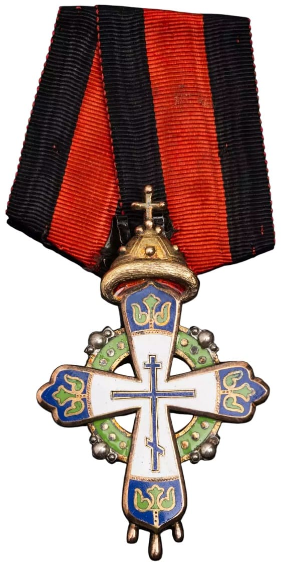 300th Anniversary of the Reign of the House of Romanov Cross marked ИВ in gold.jpg