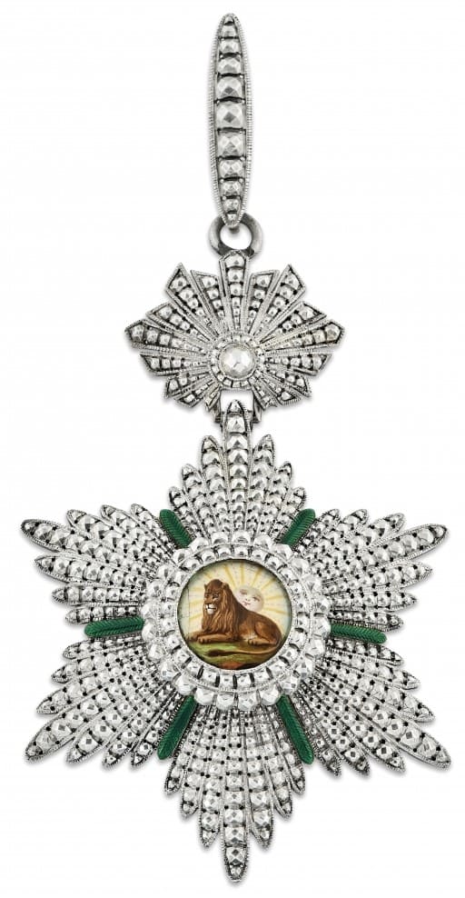 3rd class order of the Lion and Sun made by Lemaitre, Paris.jpg