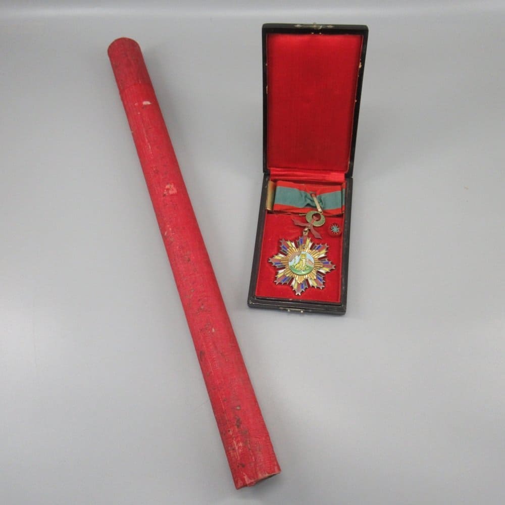 3rd class Order of the Striped Tiger  awarded in 1919  to Major General Funabashi Yoshizo.jpg