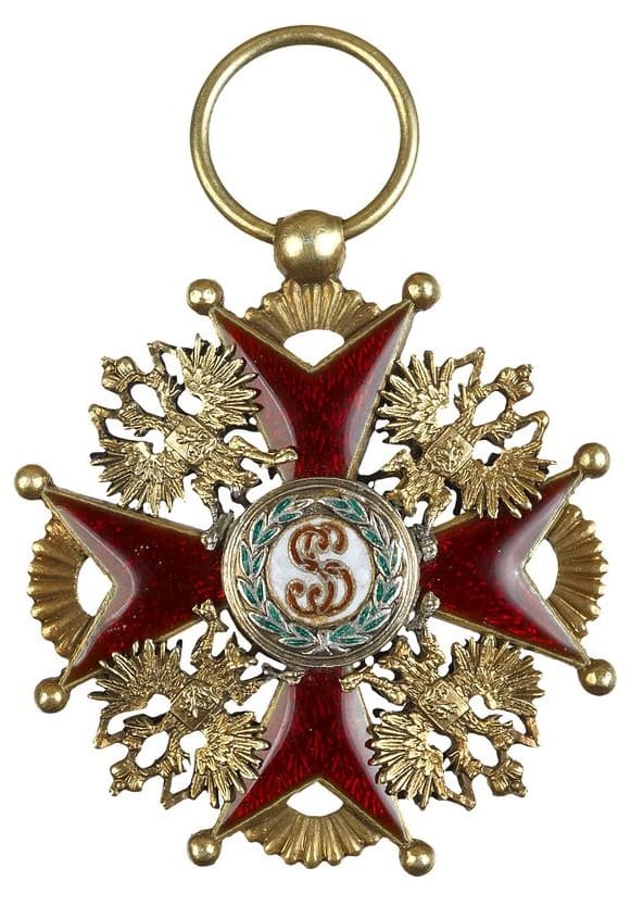 3rd class Saint Stanislaus order in gilded silver.jpg
