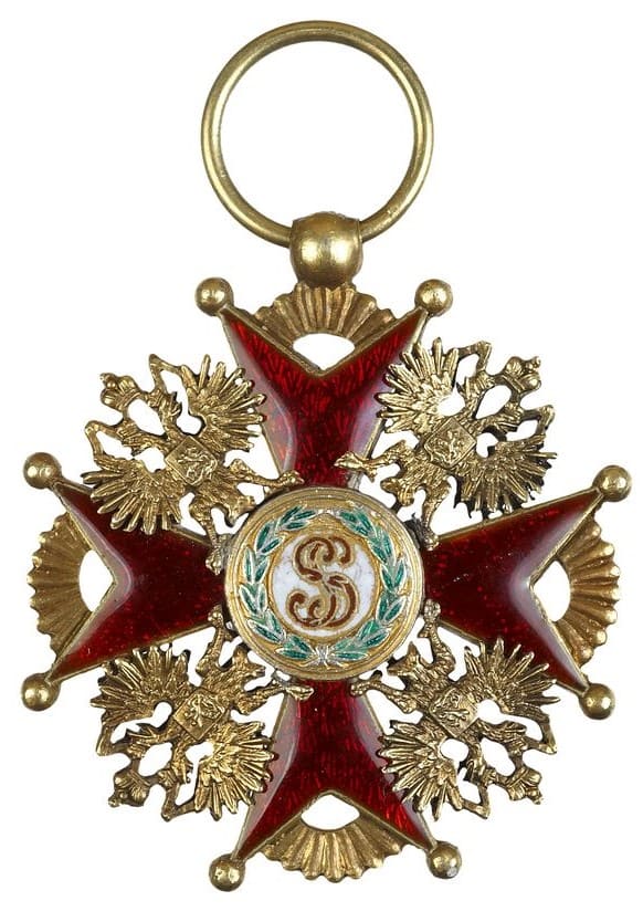 3rd class Saint  Stanislaus order in gilded silver.jpg