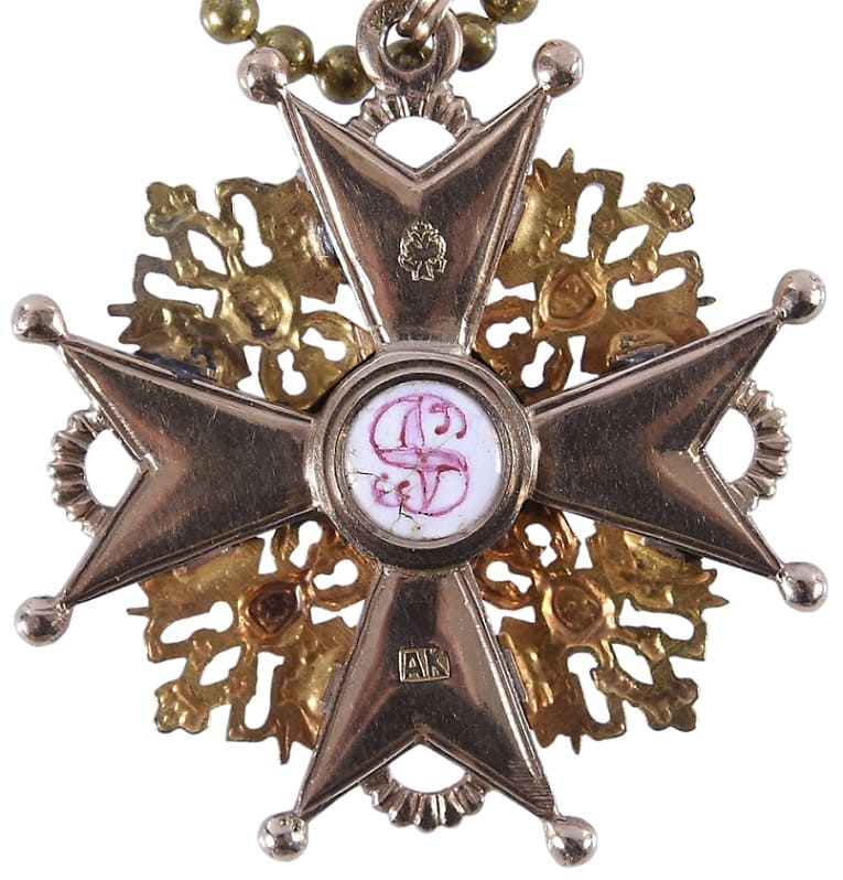 3rd class St.  Stanislaus order cross from 1904+ time period.jpg
