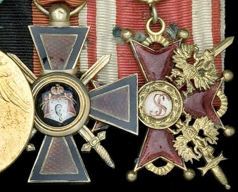 4th class cross of Saint Vladimir order with swords  N. G. Stewart-Dawson.jpg