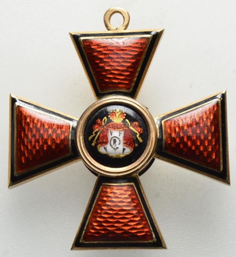 4th class Order of Saint Vladimir made by the Carl Fabergé workshop КФ.jpg