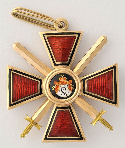4th class Order of St.Vladimir with swords made by Julius Keibel.jpg