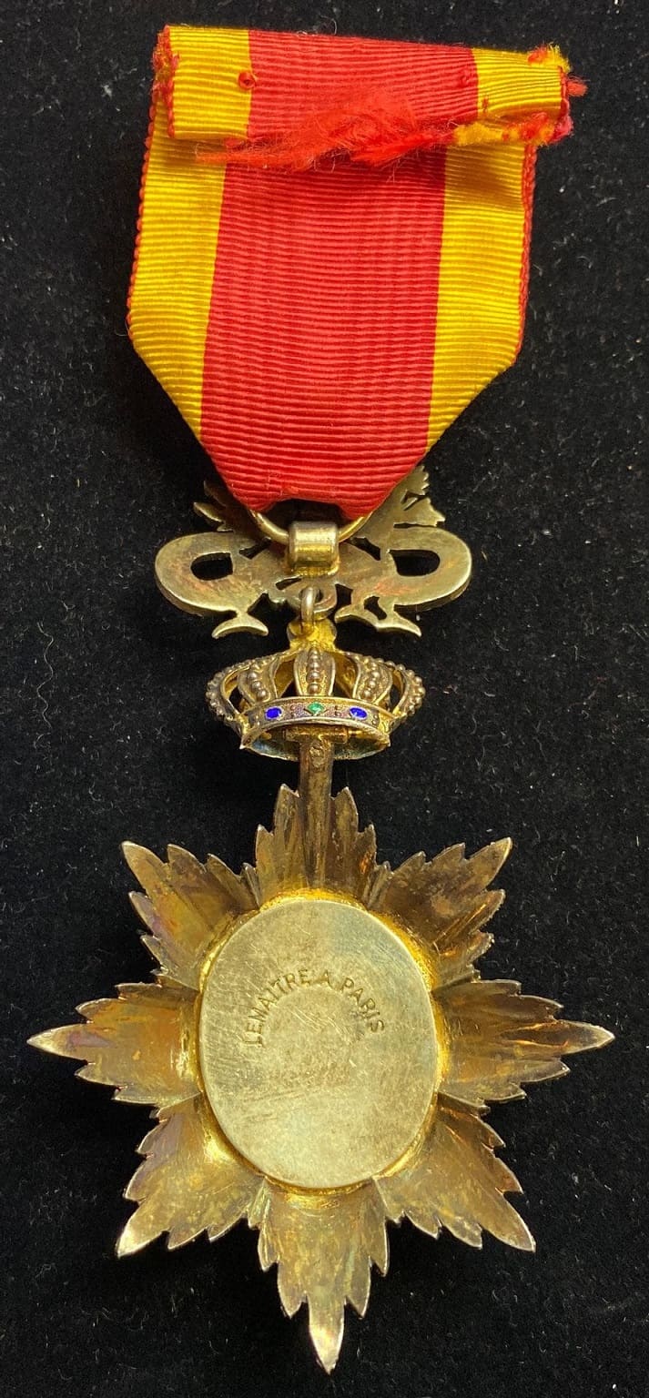 4th class Order of the Dragon of  Annam made by Lemaitre, Paris.jpg