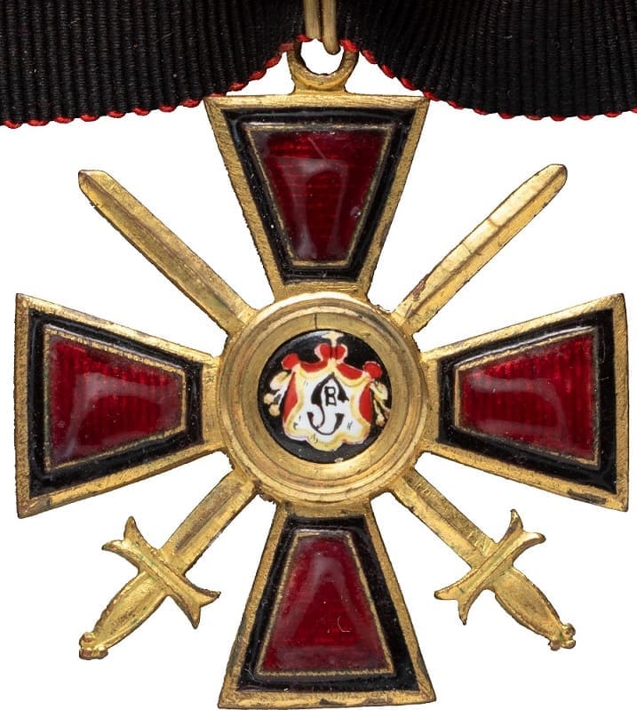 4th class Saint Vladimir  order with swords made by Eduard in  bronze replaced medallions.jpg