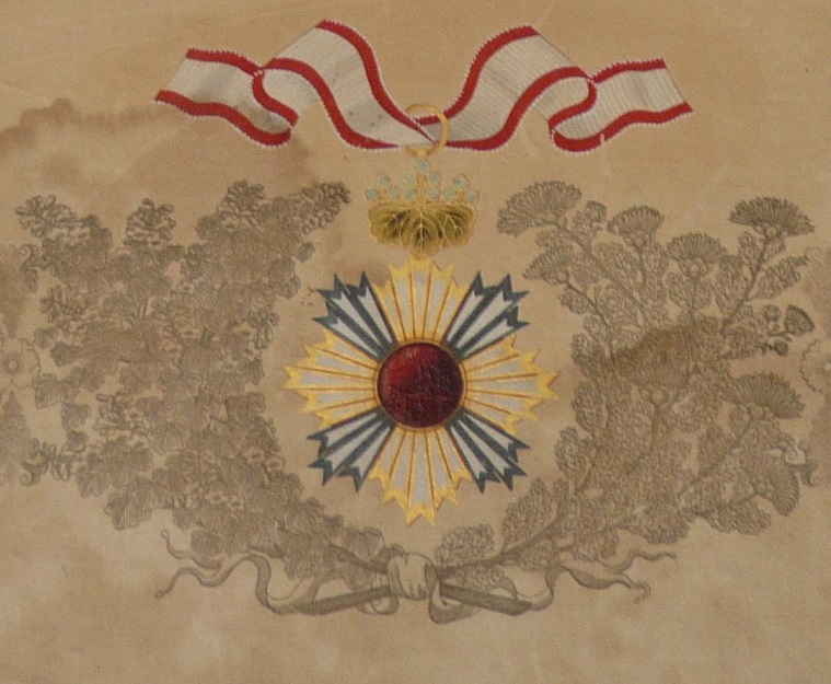 5th class  Rising  Sun order awarded to German Engineer G.A. Greeven in 1878.JPG