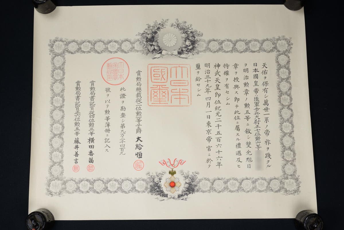 5th class Rising  Sun order for the  Russo-Japanese War.jpg