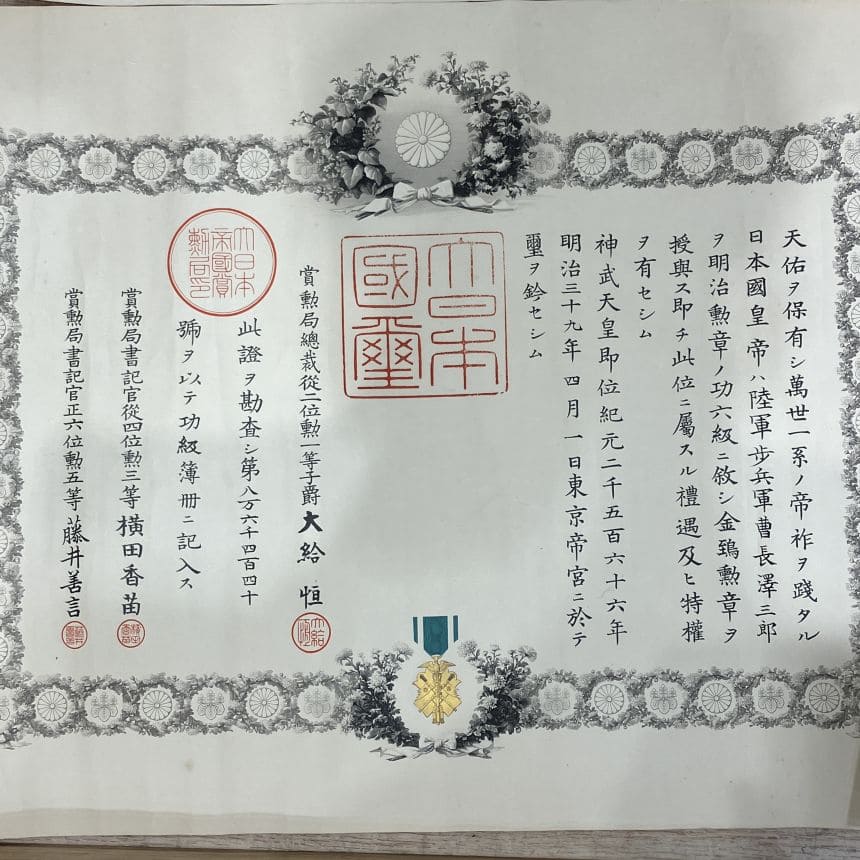 6th class  Golden  Kite order awarded in 1906.jpg