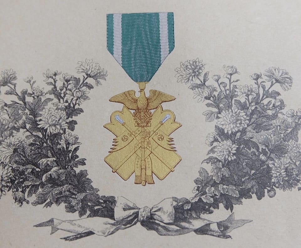 6th Class Golden Kite order  awarded in 1940 to  Sergeant Major Soshichi Sagisaka.jpg
