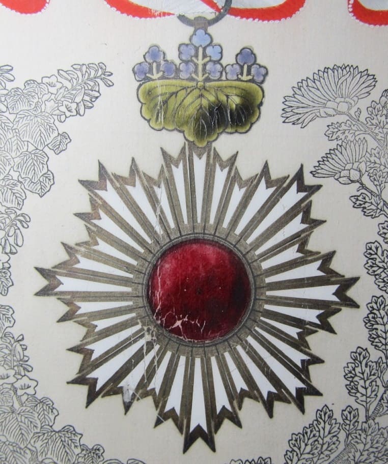 6th class Rising Sun order document issued  in 1878 to Infantry Second Lieutenant.jpg