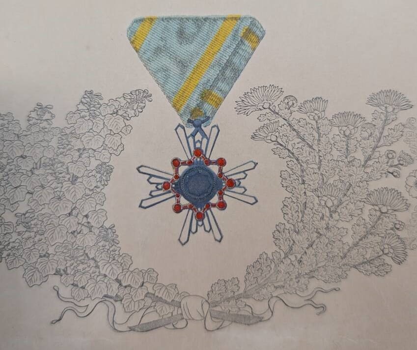 6th class  Sacred Treasure order document issued in 1889.jpg