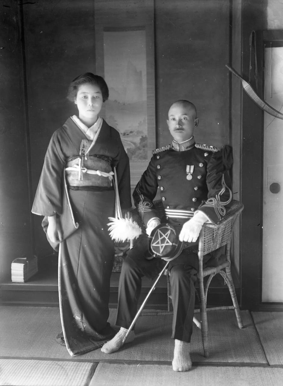 Army lieutenant with his wife..jpeg