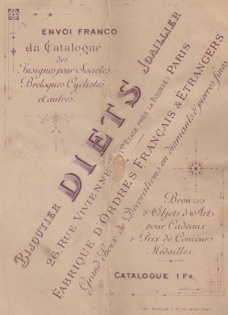 Catalogue of  Fabrique d'ordres Francais et Etrangers Diets.jpg