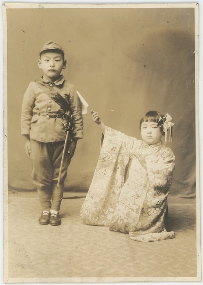 Children in Costumes Military Uniform c.1940.jpeg