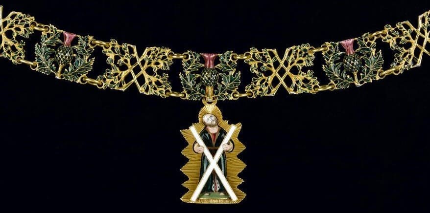 Collar of the Order of the Thistle  from the  collection of National Museum of Scotland.jpg