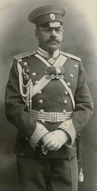 Colonel of a  Independent Gendarme Corps Dmitry Nikolaevich Petrov with 2nd class jeton.jpg