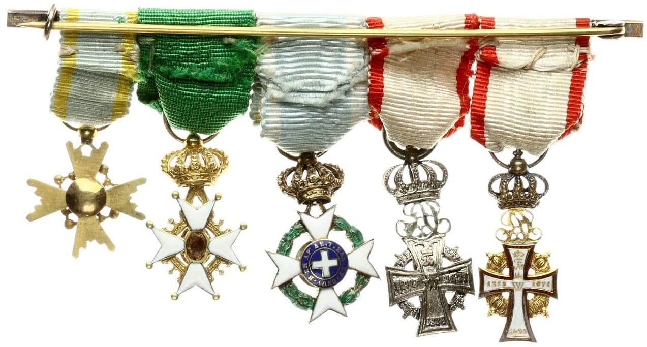Danish group of miniatures with  Sacred Treasure order.jpg