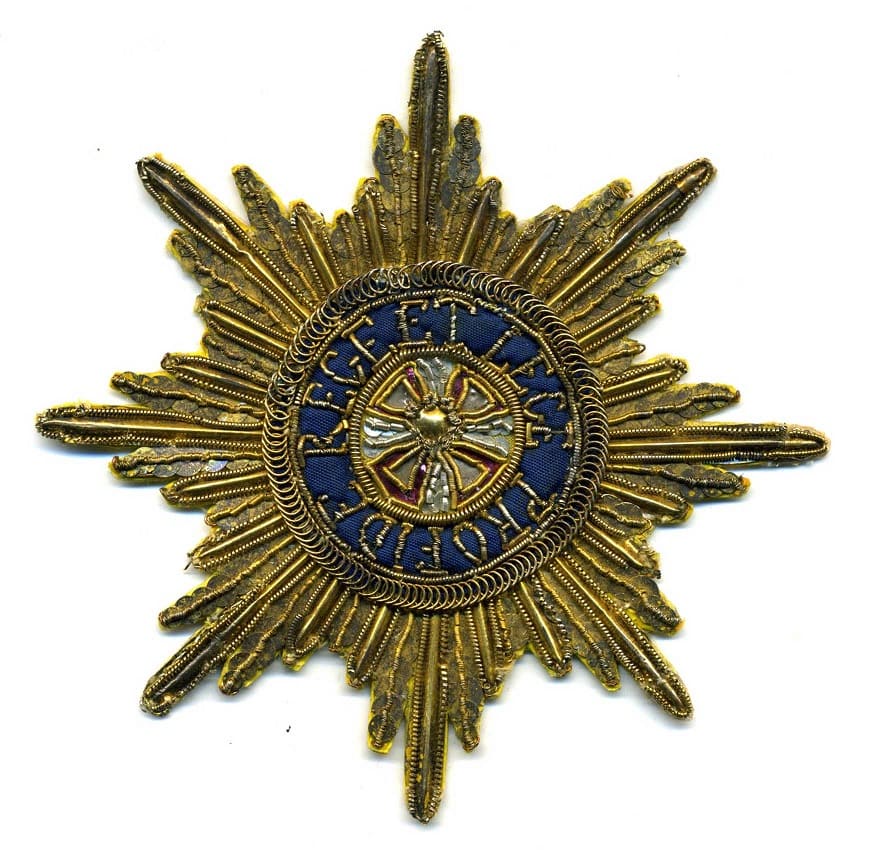 embroidered breast star of White Eagle order.jpg