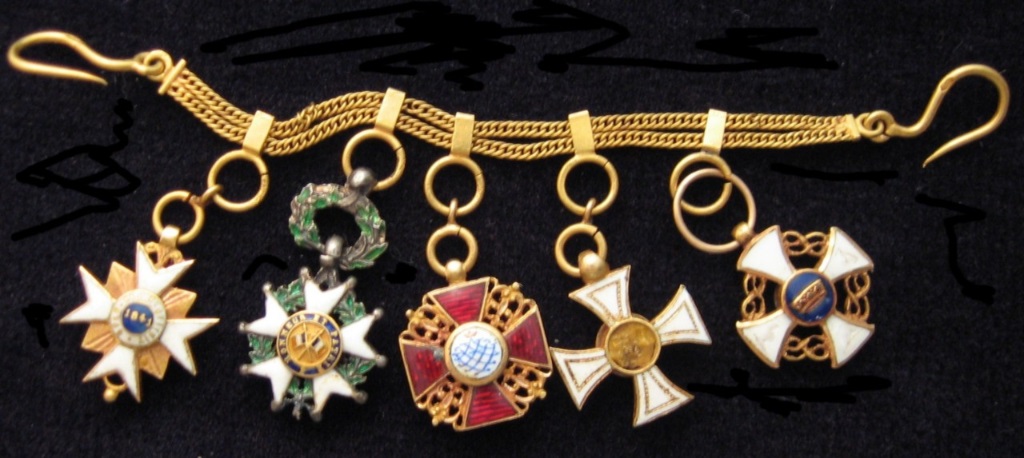 European-Made Miniature Group  with Imperial Russian Order Saint Anna.jpg