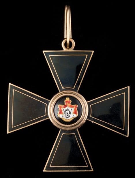 Fake 3rd class Saint Vladimir order with black enamel.jpg