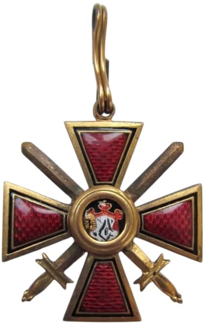 Fake 4th class  cross with swords in gilded bronze made by Eduard.jpg