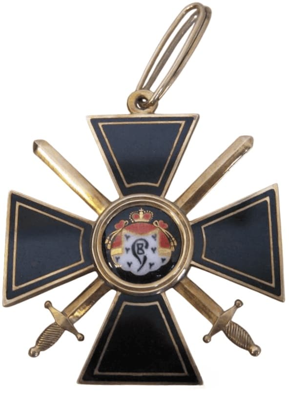 Fake 4th class Saint Vladimir order with black enamel and swords.jpg