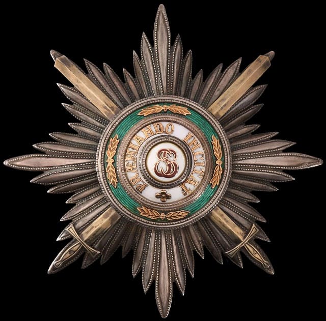 Fake Saint Stanislaus order breast star with swords.jpg