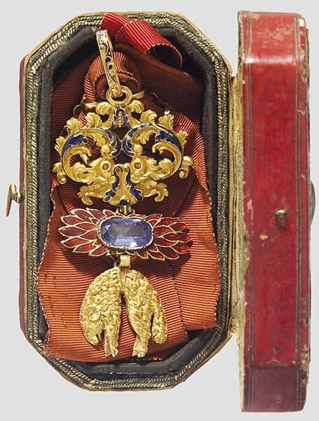 Golden Fleece Order awarded in 1823 Henri, Count of Chambord and Duke of  Bordeaux.jpg