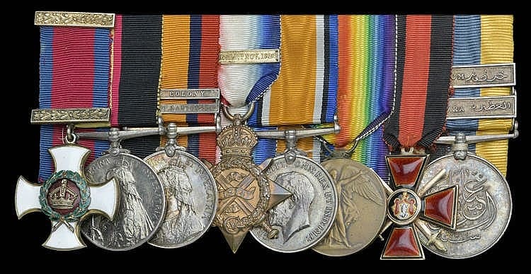 Group of eight awarded to Colonel R. F. Meiklejohn, Royal Warwickshire Regiment.jpg