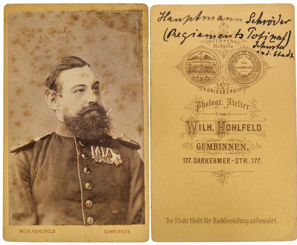 Hauptmann Schröder with 5th class Lion and Sun order.jpg