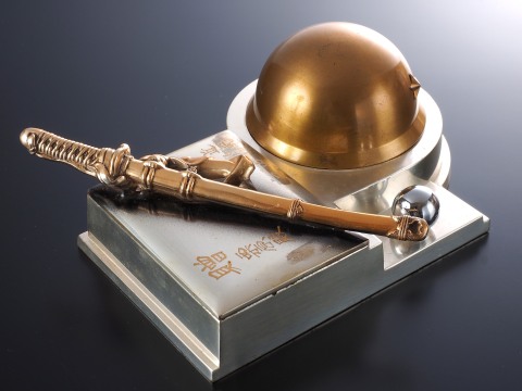 Inkstand  with Army Helmet and Gunto.jpg