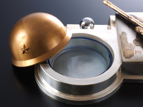 Inkstand with Army Helmet  and Gunto.jpg