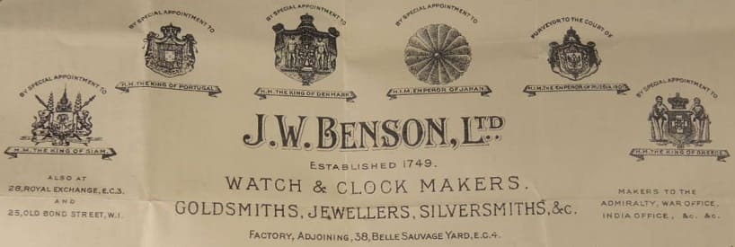 J. W. Benson Ltd 25, Old Bond Street, London.jpg