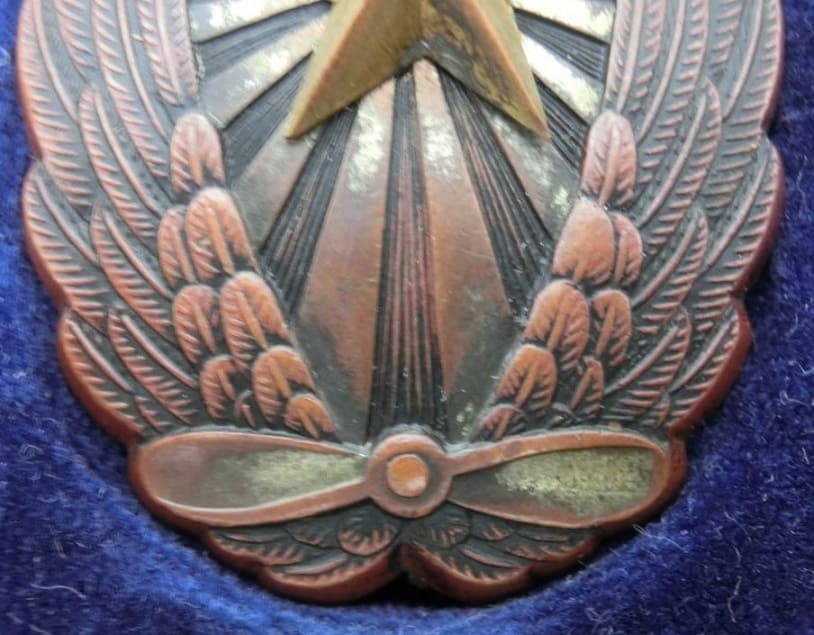 Japanese Army Pilot Badge  manufactured by  Toho workshop.jpg